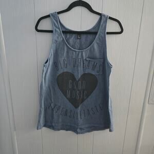 MNG Collection Graphic Tank Top Size S – Festival Style, Boho, Denim Look